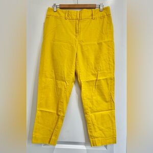 Ann Taylor LOFT | JULIE Bright Yellow Ankle Pants | Size 8